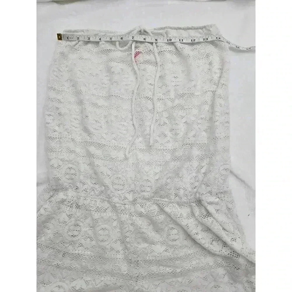 Victoria's Secret Women's Size M White Boho Strapless Romper Swim Coverup - Picture 6 of 8